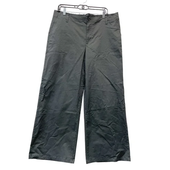 Wild Fable Women's Dark Gray Wide Leg Raw Hem Waistband Pants Size XS - Picture 2 of 6